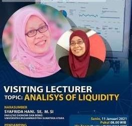 FEB UMSU Laksanakan Kegiatan Visiting Lecturer dengan topik Analysis of Liquidity