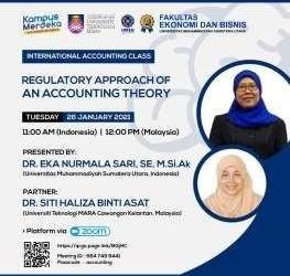 FEB UMSU Laksanakan Kegiatan Visiting Lecturer dengan topik Regulatory Approach of An Accounting Theory
