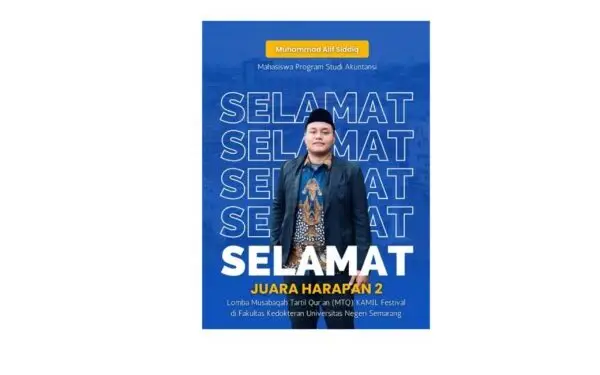 MUHAMMAD ALIF SIDDIQ MERAIH JUARA HARAPAN 2 DALAM AJANG MUSABAQAH TARTIL QUR’AN (MTQ)